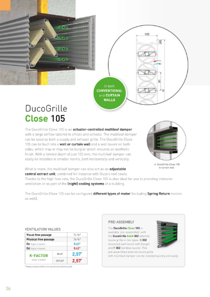 DucoGrille Close Multi Leaf Damper