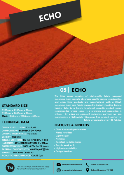 Acoustic Panel - Echo - Brochure - Acoustic Foam