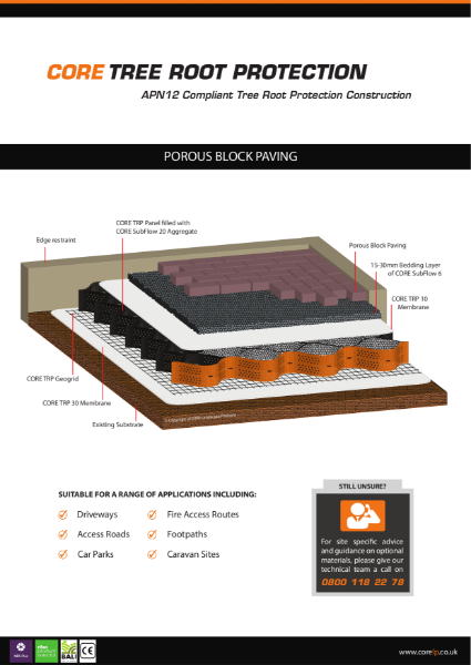CORE Tree Root Protection Construction Diagrams