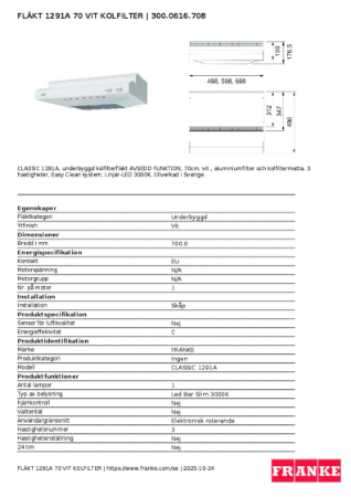 Product Sheet 300.0616.708