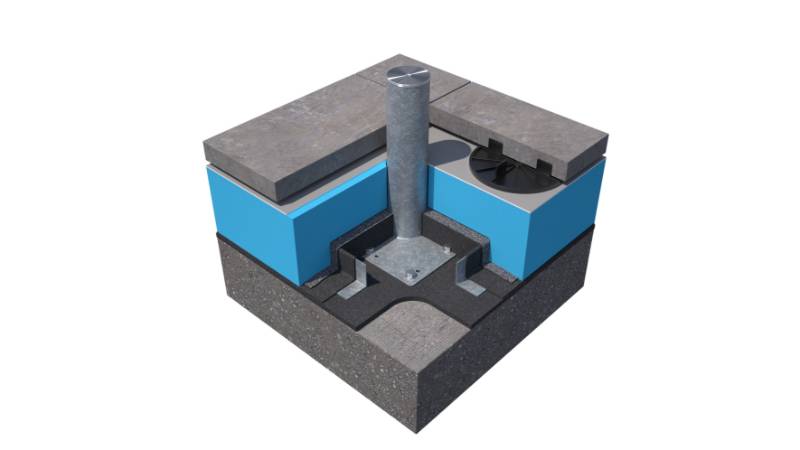 ROOFTRAK®  IFP-HM | Solar & Plant Fixing Point for Hot Melt Roofs - Integrated Fixing Point System