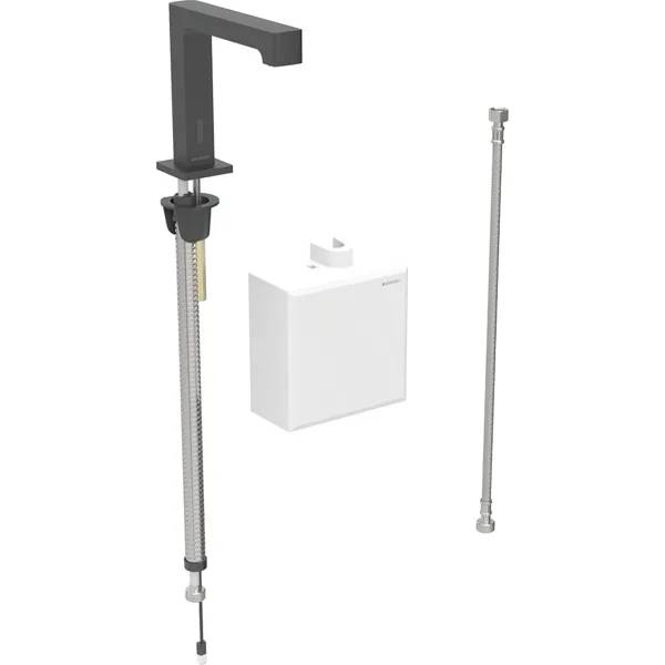 Geberit Brenta washbasin tap, deck-mounted, generator operation, with exposed function box