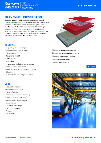 Resin Flooring Resuflor Industry SR System Guide