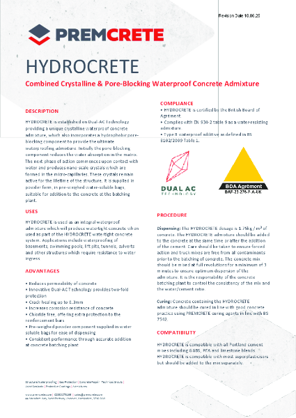 HYDROCRETE TDS