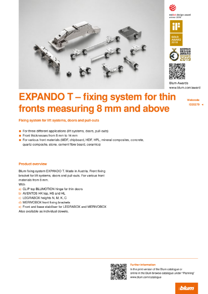 EXPANDO T Specification Text