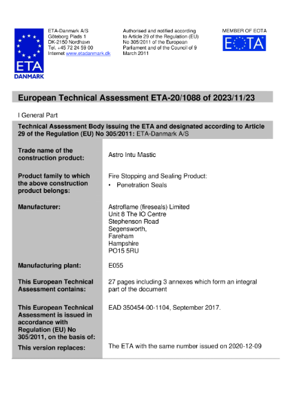 Astro INTU Mastic (Penetration - ETA)