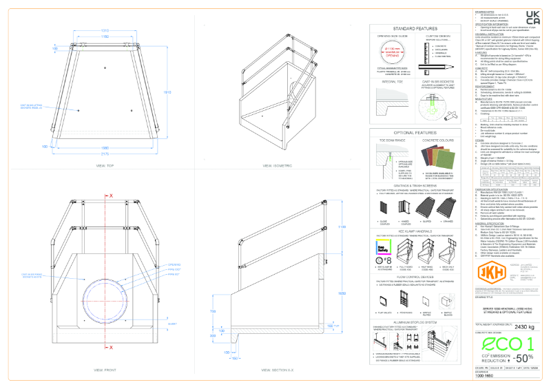 SERIES 1000 HEADWALL (1650mm HIGH)