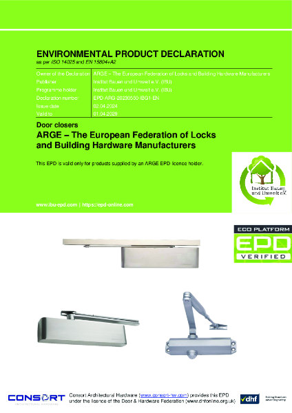 Environmental Product Declaration - Door Closer
