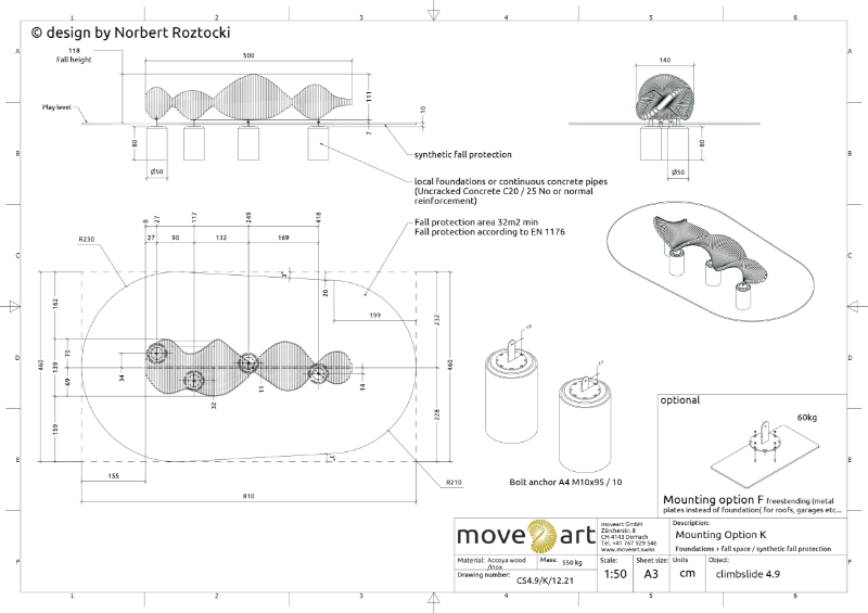 Climbslide 4.9 K Drawing Foundation Plan