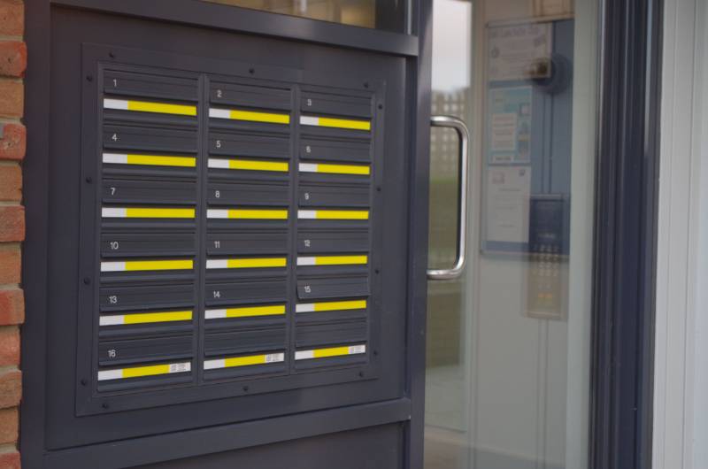 COM 3 Mailbox - Through the Wall or Panel  - Through the Wall Aluminium Mailbox