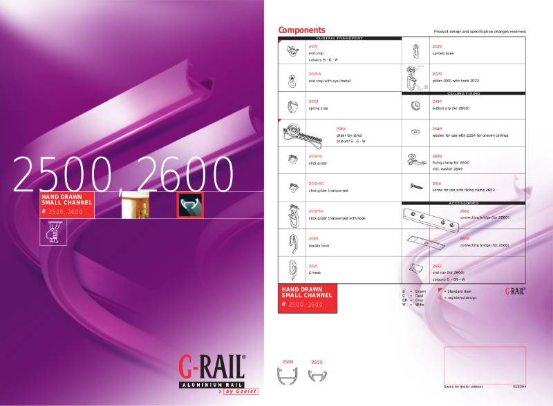 G-Rail hand drawn small channel - 2500, 2600