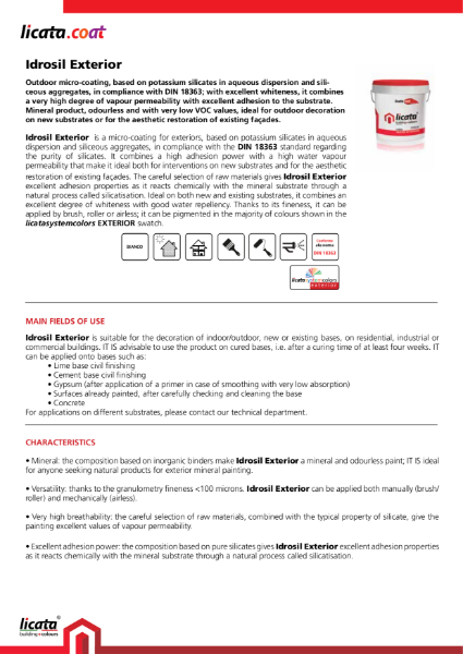 Licata Idrosil Exterior Paint