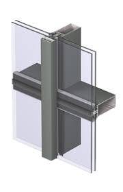 Aluminium CW 50 VL Stick Curtain Wall - Vertically Lined