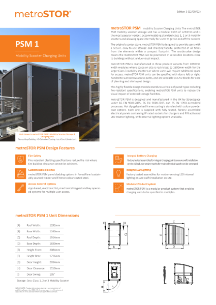 PSM 1 Data Sheets