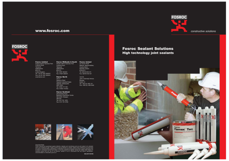 Fosroc Sealants Brochure 2011