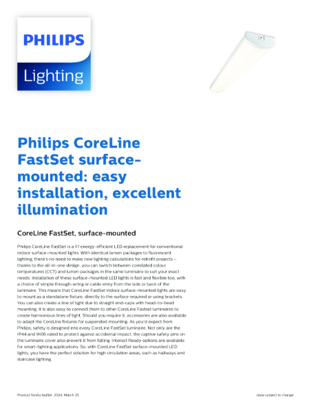 Philips CoreLine FastSet Surface-Mounted