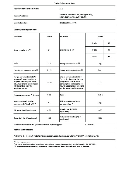 FSK96838P - Product Information Sheet