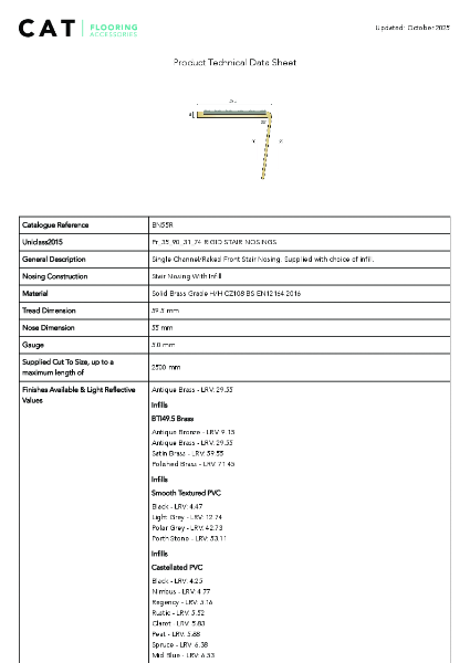 BN55R Antique Brass Technical Datasheet