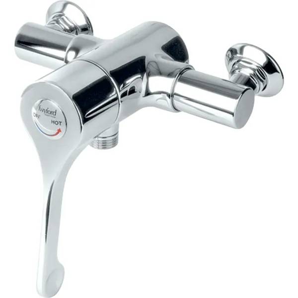 Twyford Sola Shower Tap, Surface Mounting, Single-Lever Thermostatic Mixer, Bottom Outlet