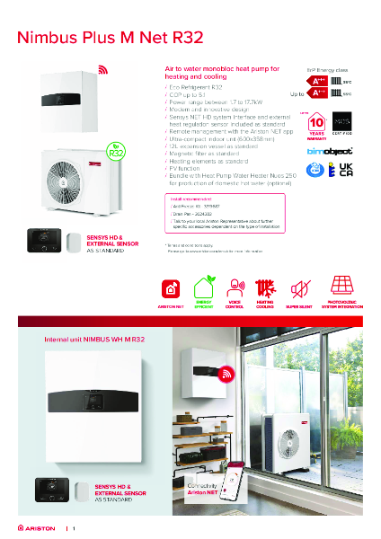 ARISTON Nimbus M PLUS - Data Sheet
