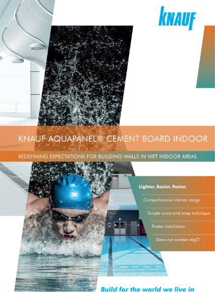Knauf AQUAPANEL® Cement Board Indoor Brochure
