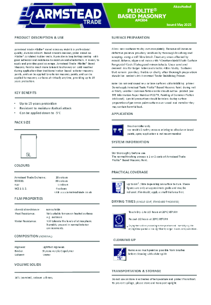 Armstead 304 - Pliolite Based Masonry