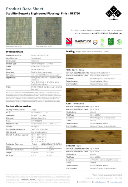 BF3750 Magnitude Data Sheet