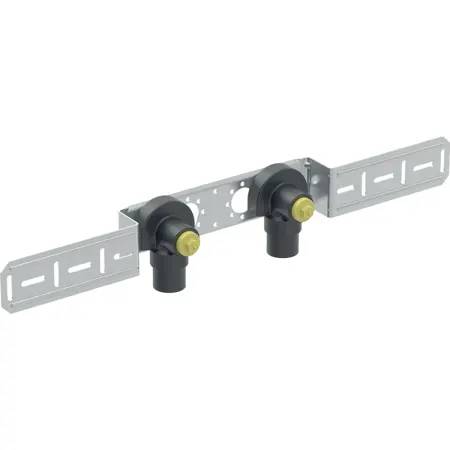 Geberit Flowfit Connection Bend 90°, Premounted, Double, Offset, Insulated