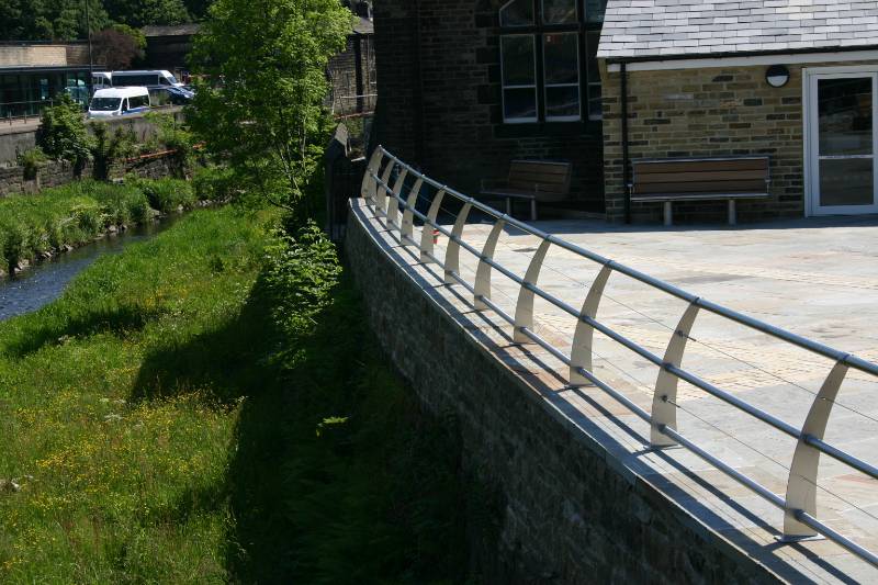 Mytholmroyd Project: ASF Quayside Post & Rail, ASF Seating and ASF Tree Grilles