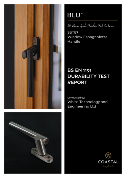 BLU™ - SST87 Contemporary Window Espagnolette Handle - Durability Test