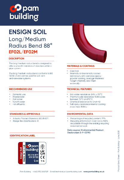 EF02L-M - Long-Medium Radius Bend 88°
