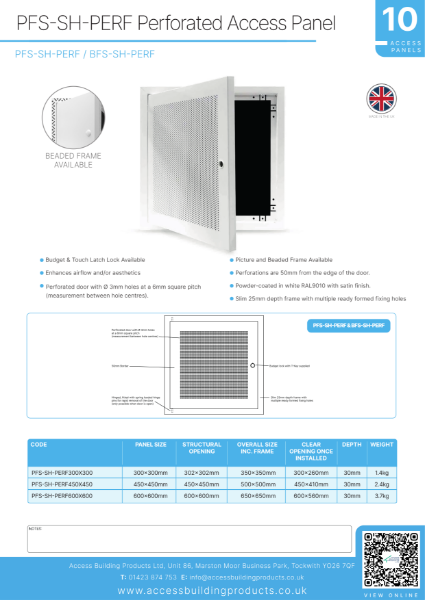 Perforated Access Panel