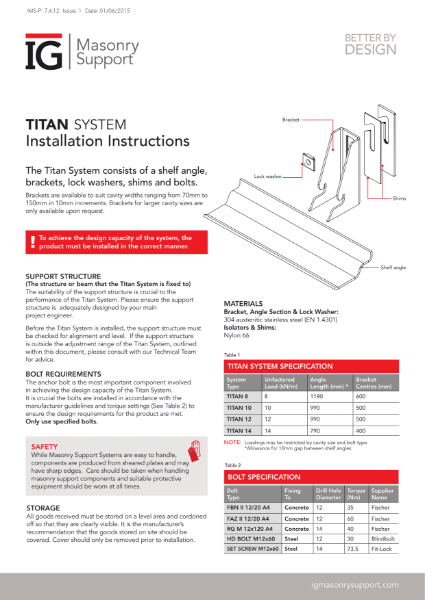 IGMS TITAN Installation Instructions