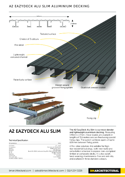 A2 EazyDeck Alu Slim Aluminium Decking