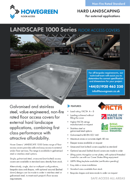 Landscape 1000 Series - Floor Access Cover