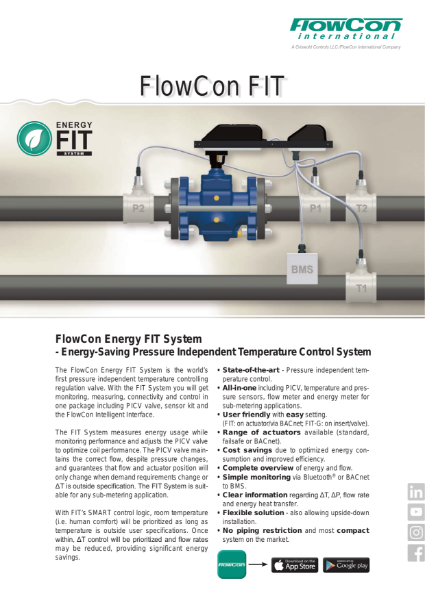 FlowCon FIT Energy Valves