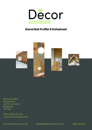 DecorSlat Profile 5 Datasheet