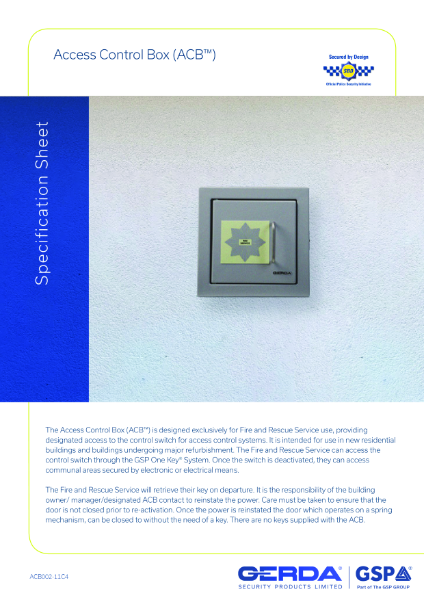 Access Control Box (ACB)™ – Product Data Sheet