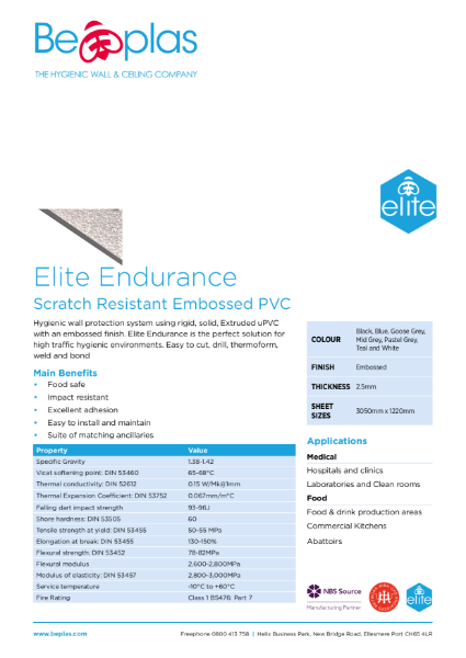 Elite Endurance Product Leaflet