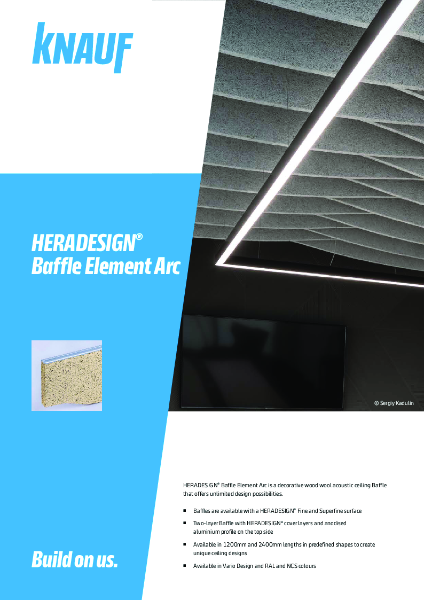 HERADESIGN® Baffle Element Arc - Product Data Sheet