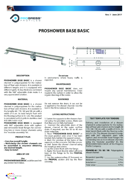 PROSHOWER BASE BASIC