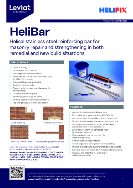 Leviat Helifix Product Sheet - HeliBar