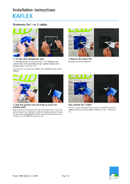 Pro Clima Kaflex Installation Instructions