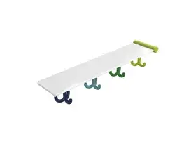 Kids - Extension Set Shelf with Hooks, 4 Places