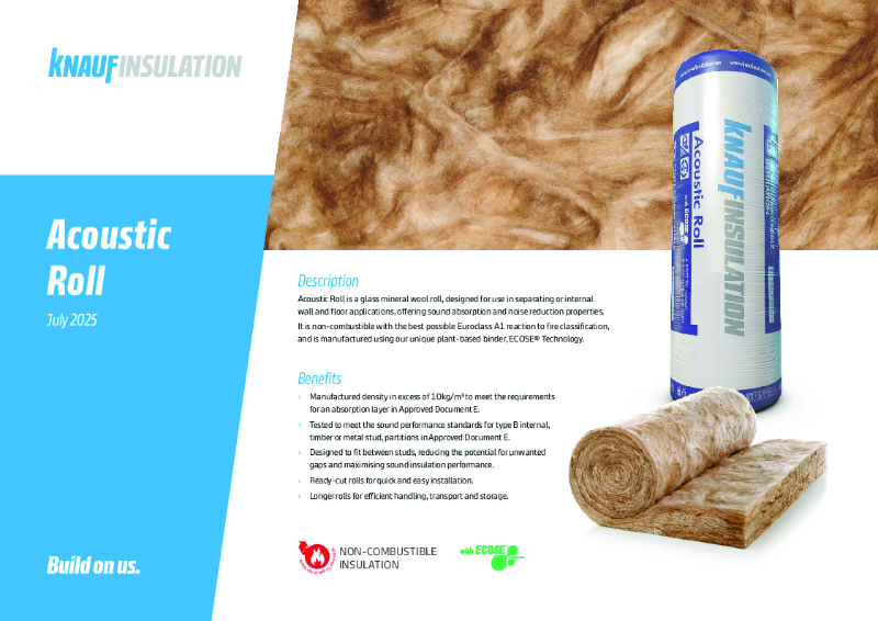 Knauf Insulation Acoustic Roll - Product Datasheet