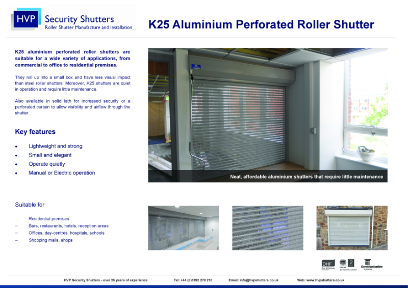 HVP Product Sheet - K25 Perforated
