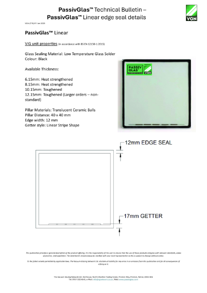 PassivGlas™ Linear edge seal technical bulletin