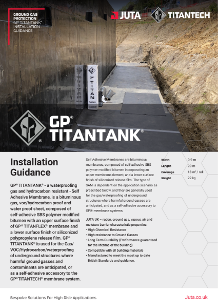 JUTA GP® Titantank - Installation Guidance