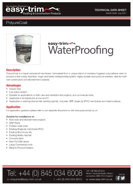 Polyurecoat Waterproofing Systems