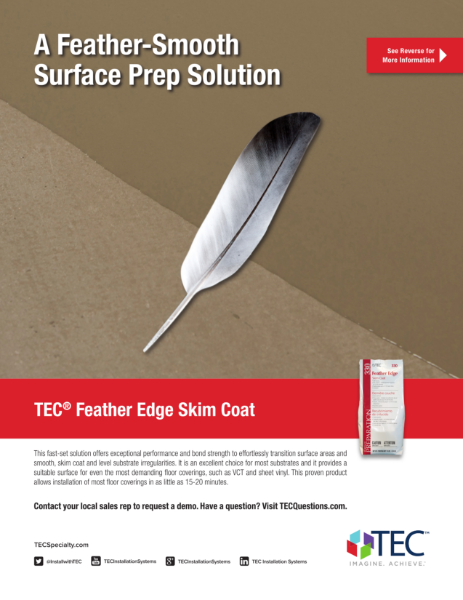 TEC Feather Edge Skim Coat Sell Sheet